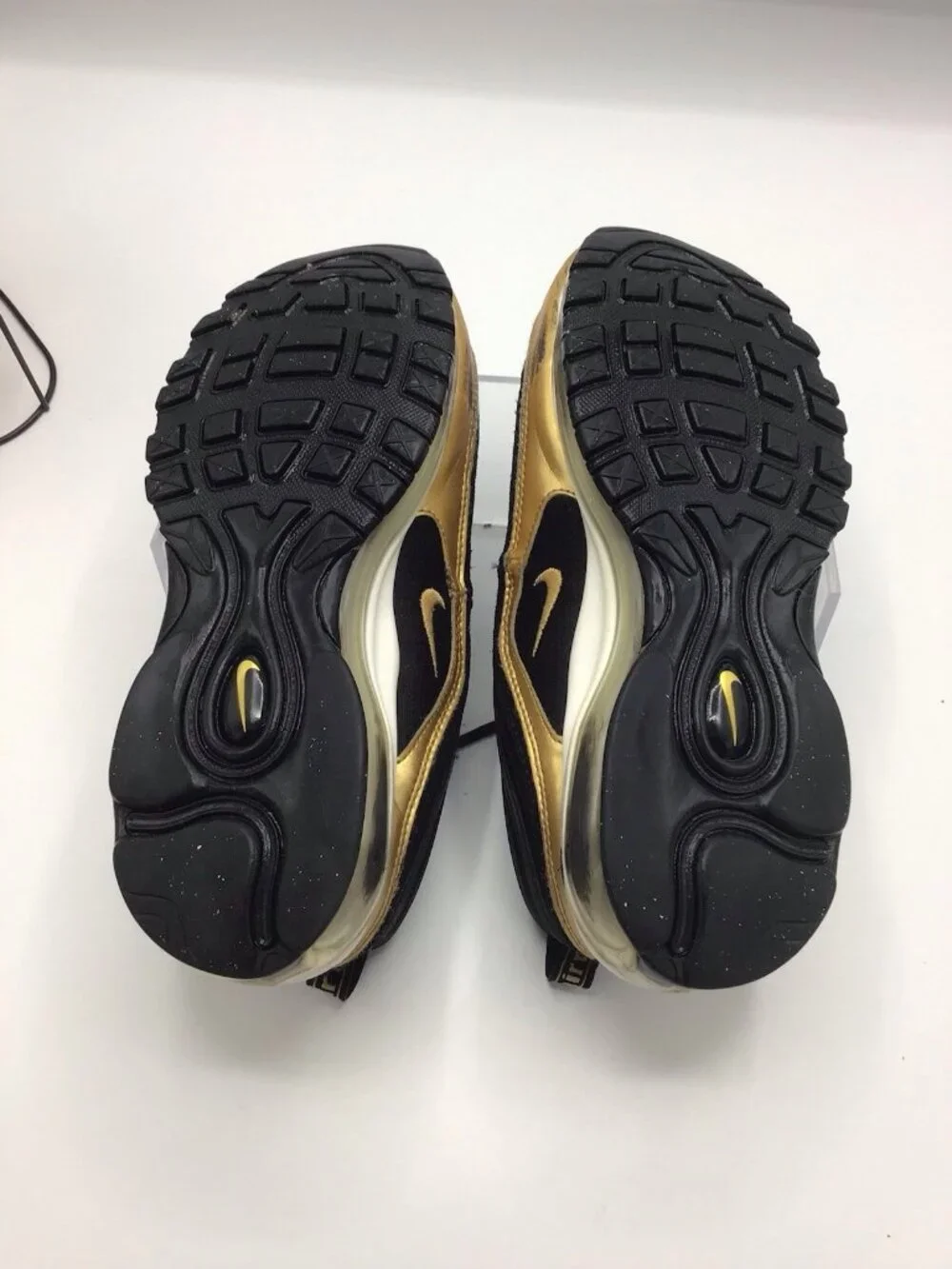 Nike Air Max 97 Shoes Youth Size 5.5Y Black Gold Running Sneakers 921522-014